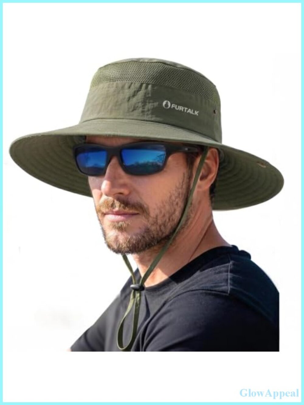 UPF Sun Hat Wraparound Breathable Mesh Nylon Hiking Fishing